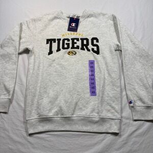 Champion Missouri Tigers Crewneck Sweatshirt XS Gray Collegiate Athletic Apparel
